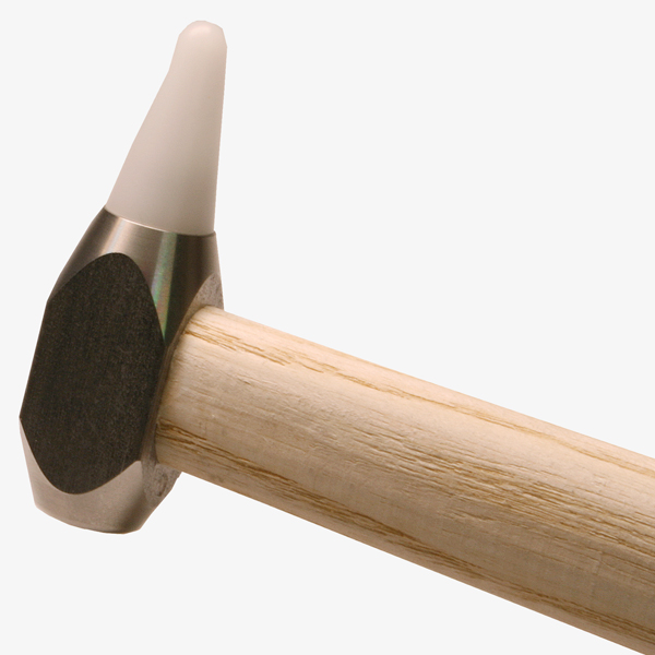 Hammer with small head, interchangeable tip and long handle