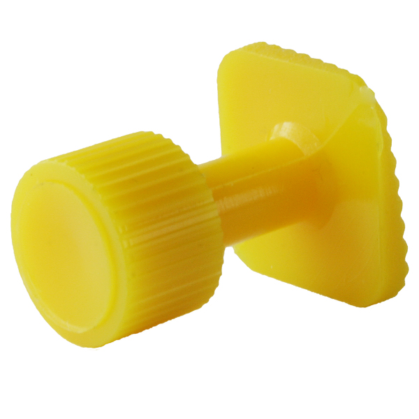 Glue tab with a rough structure, d = 16 mm, square / curved