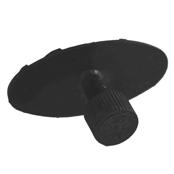 Glue tab with circular structure, d = 46 mm, oval / curved