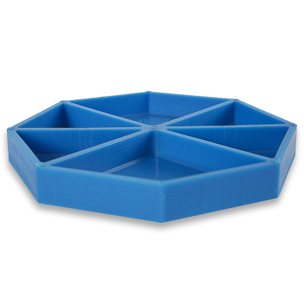 Silicone tray angular with 6 compartments