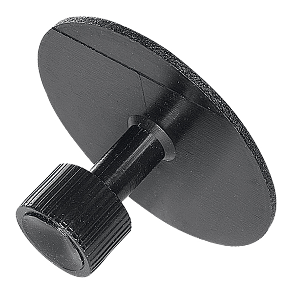 Glue tab with grooved structure, d = 39 mm, rough