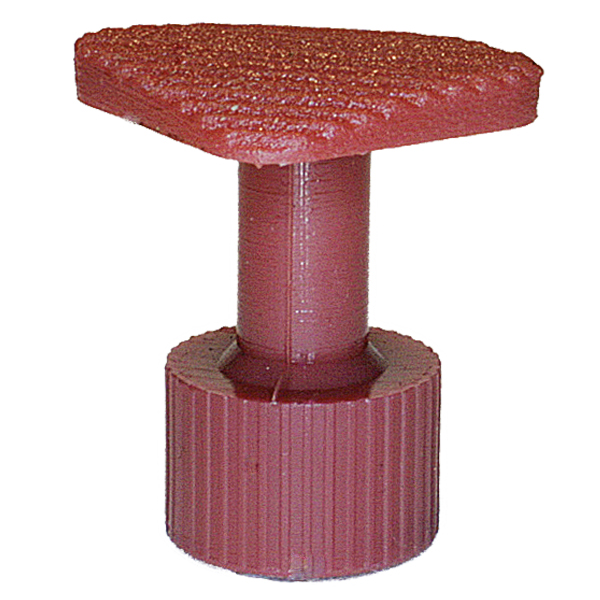 Glue tab with a rough structure, d = 16 mm, square / curved