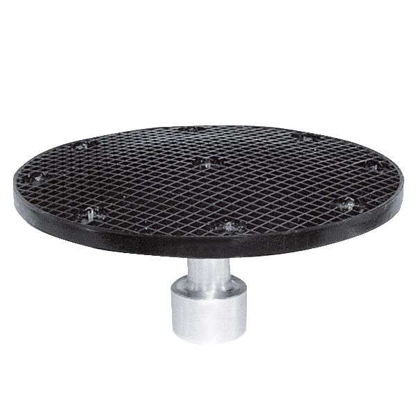 Glue tab with metal base, d = 70 mm, internal pyramid structure