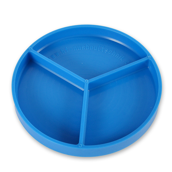 Silicone tray round with 3 compartments