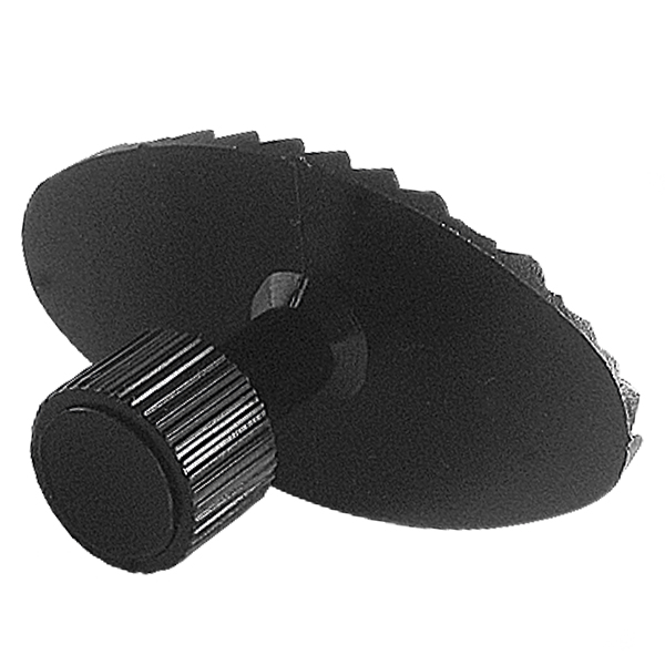 Glue tab with pyramid structure, d = 46 mm, oval / curved