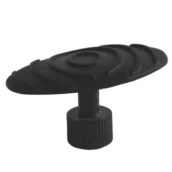 Glue tab with circular structure, d = 46 mm, oval / curved