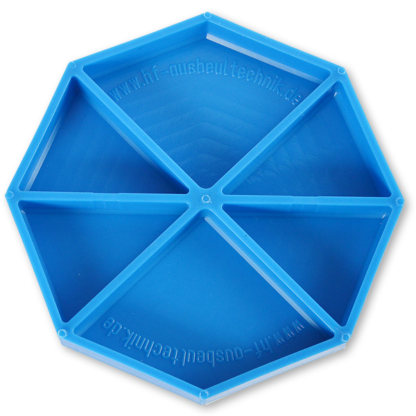 Silicone tray angular with 6 compartments