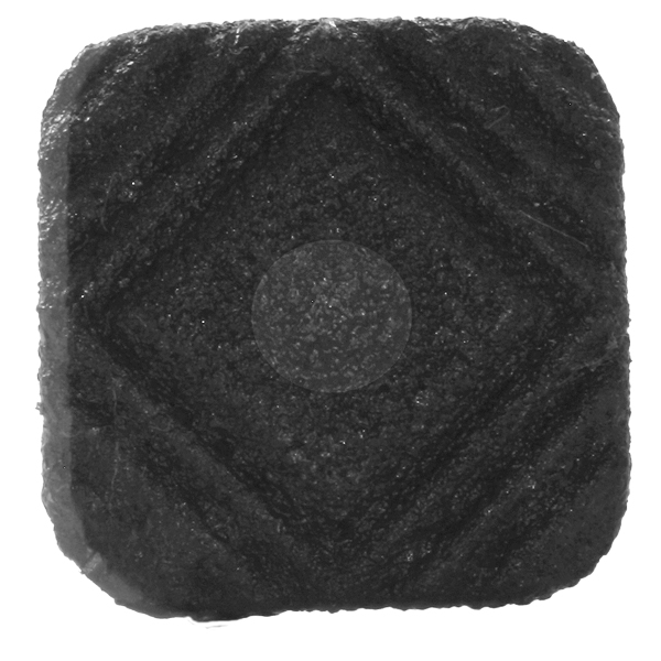 Glue tab with a rough structure and a hole in the center, d = 21 mm, square