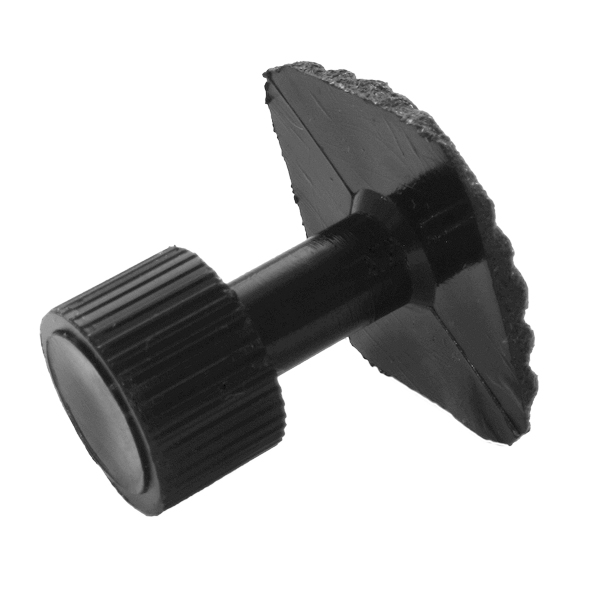 Glue tab with a rough structure and a hole in the center, d = 21 mm, square